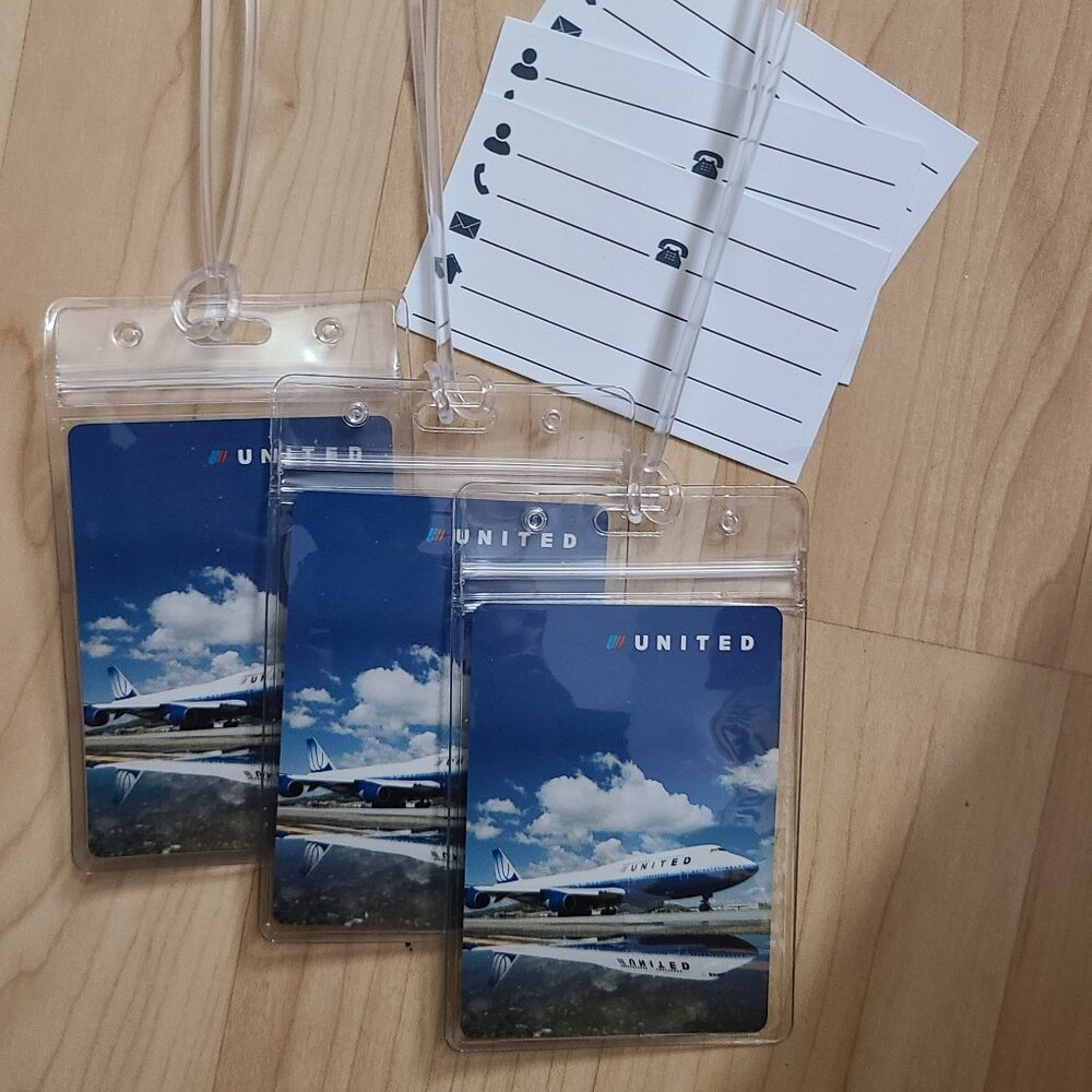 United Airlines Boeing 747 Luggage Tags